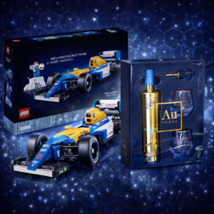 WIN BLUE RASPBERRY AU VODKA GIFT SET WITH F1 LEGO SET