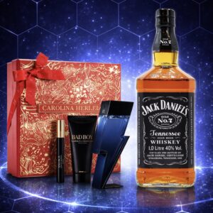 WIN MENS CAROLINA HERRERA COBALT GIFT SET WITH 1L JACK DANIELS