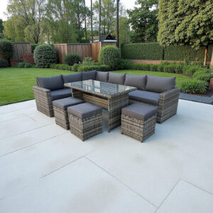 🔥WIN 9 SEAT CORNER GARDEN RATTAN SET