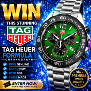 🔥WIN A BRAND NEW TAG HUER FORMULA 1 CHRONOGRAPH GREEN DIAL ⌚️💚